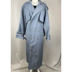 Nuage Double Breasted Over Coat Women’s 14 Grey Cape Back All Weather Vintage